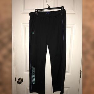 Under Armor sweat pants.